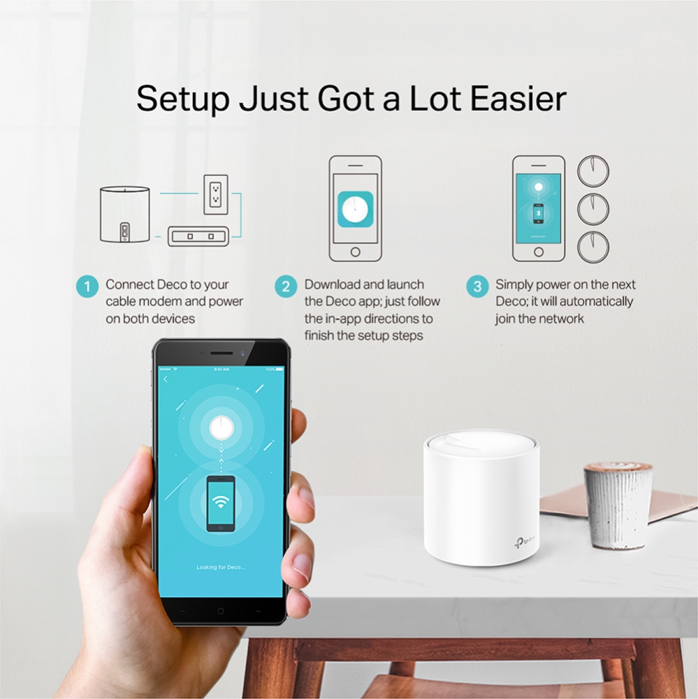 TP-Link Deco X20 app-guided mesh setup process