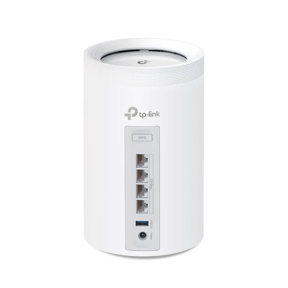 TP-Link Deco BE65 Wi-Fi 7 mesh node cylindrical design