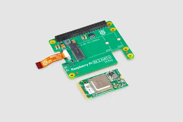 Raspberry Pi M.2 HAT+ and Hailo-8L AI accelerator module