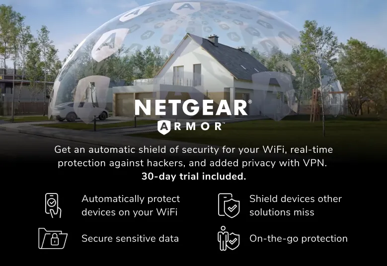 Netgear Armor cybersecurity powered by Bitdefender