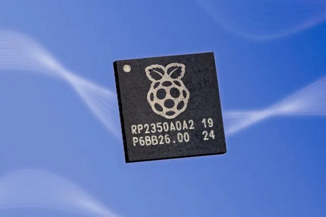 RP2350A chip photograph showing an A2 stepping marking