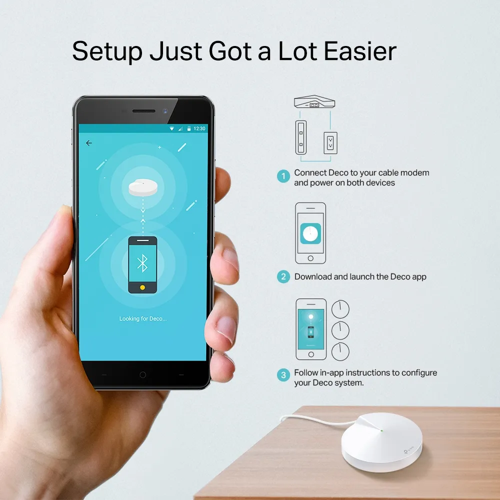 TP-Link Deco P7 mobile app onboarding and management