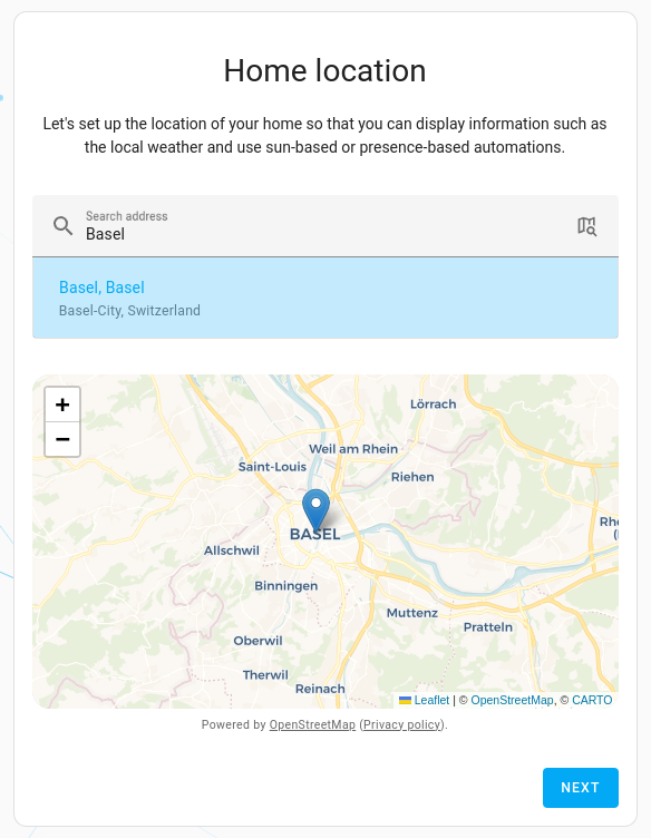 Home Assistant Home Location