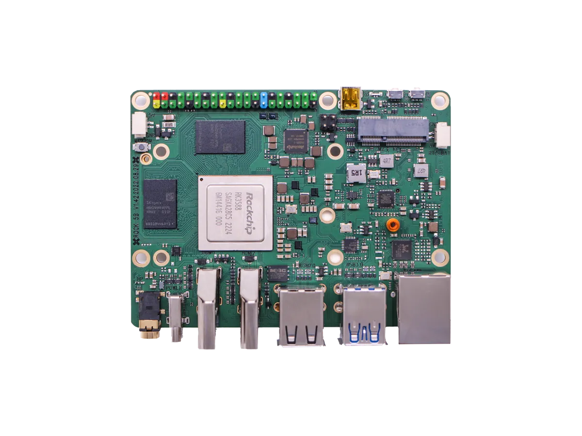 Radxa Rock 5B single board computer top view