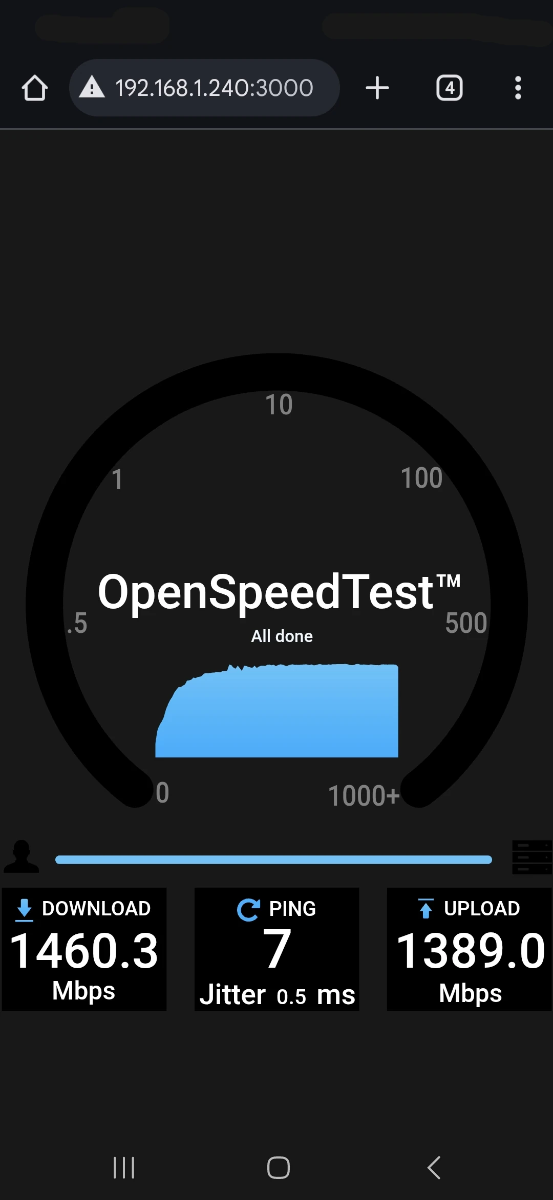 Our original 6 GHz-only local test next to the main Deco.