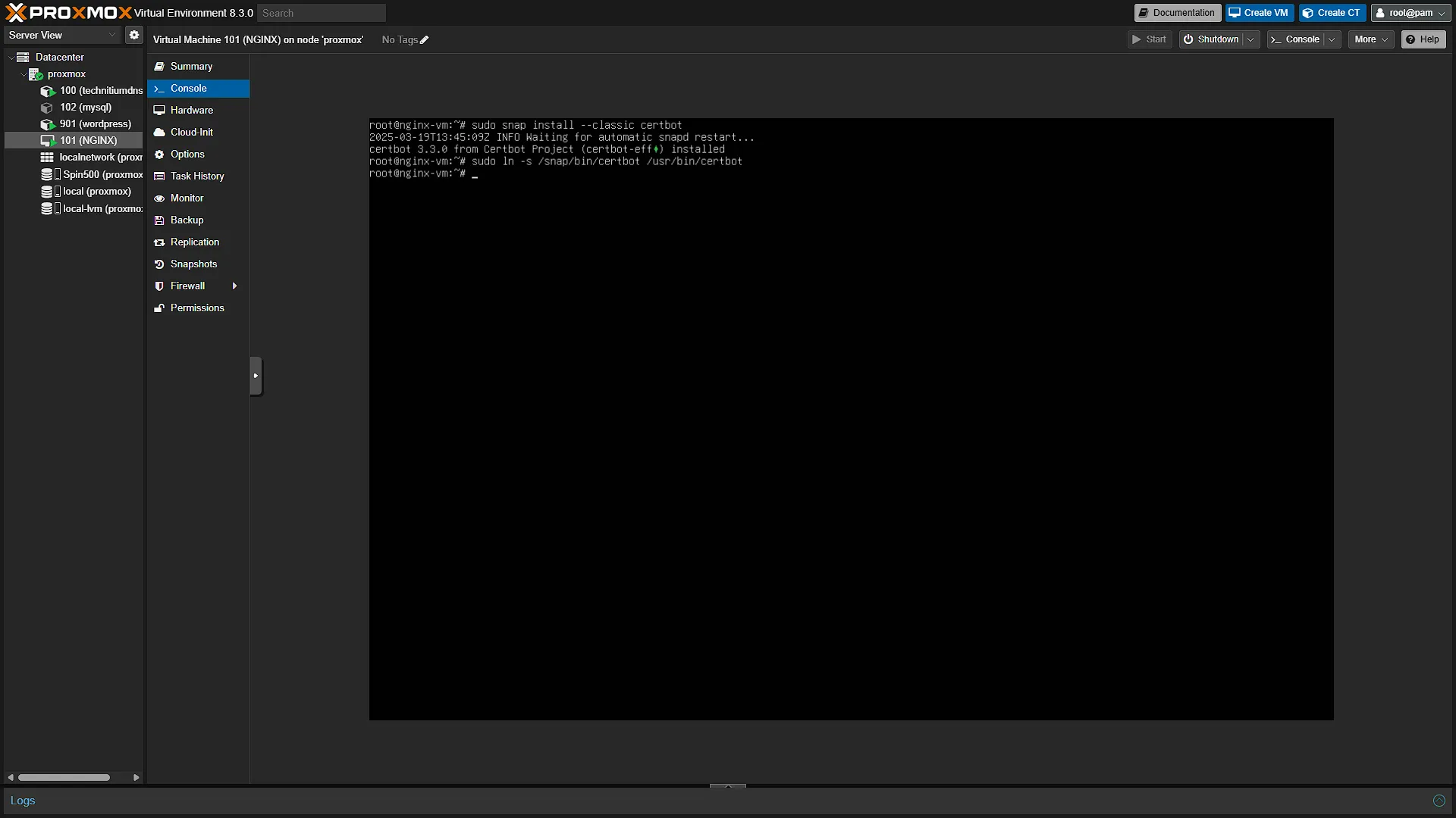 Certbot - 7 - Shortcut Command