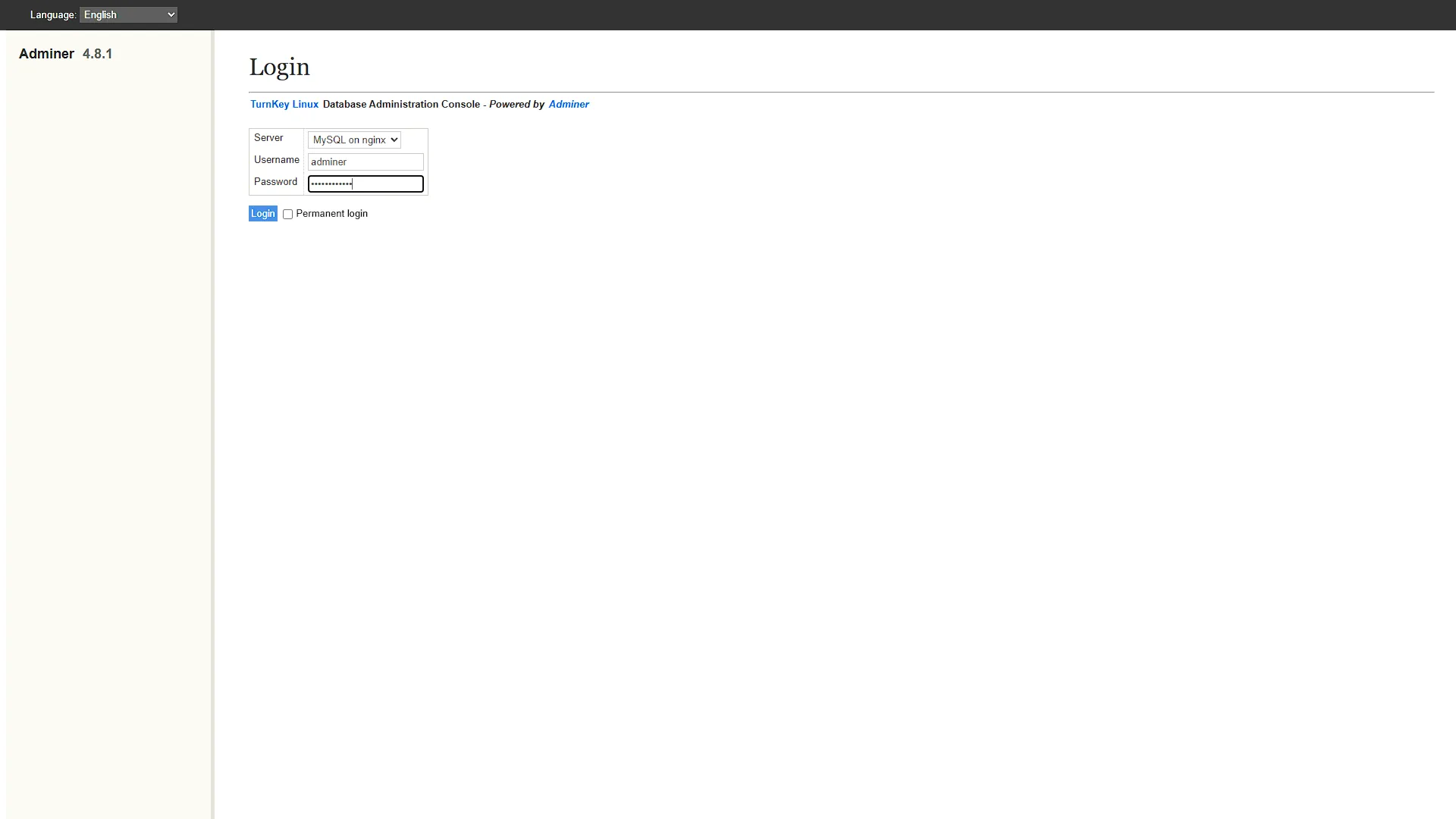 Configure NGINX Container - 10 - Adminer