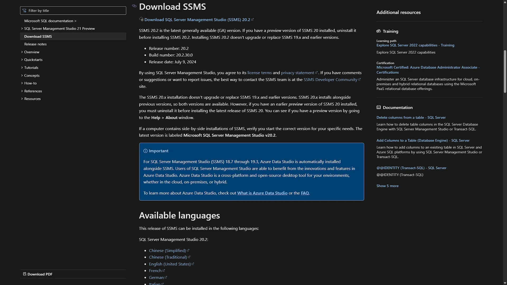 Configure SQL Server - 2 - Download SSMS