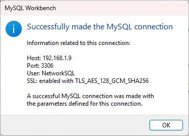 Connect to MySQL - 3 - Test Connection
