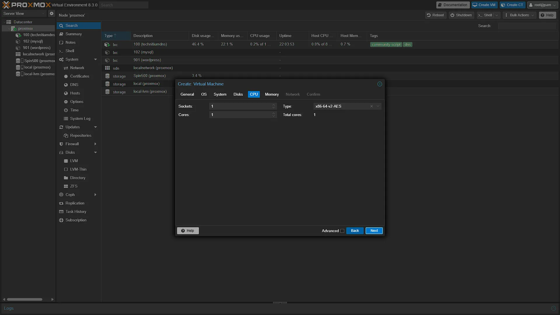 Create VM - 5 - CPU