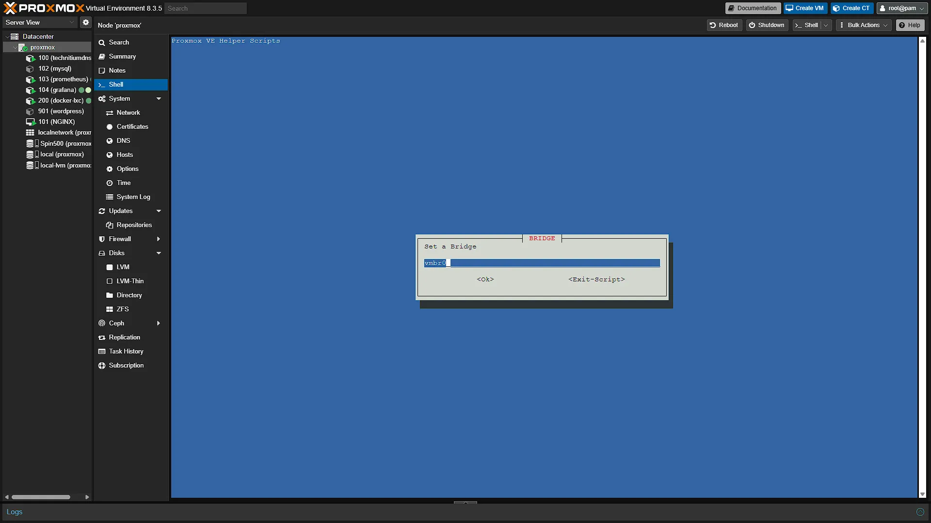 Install Docker VM - 11 - Bridge