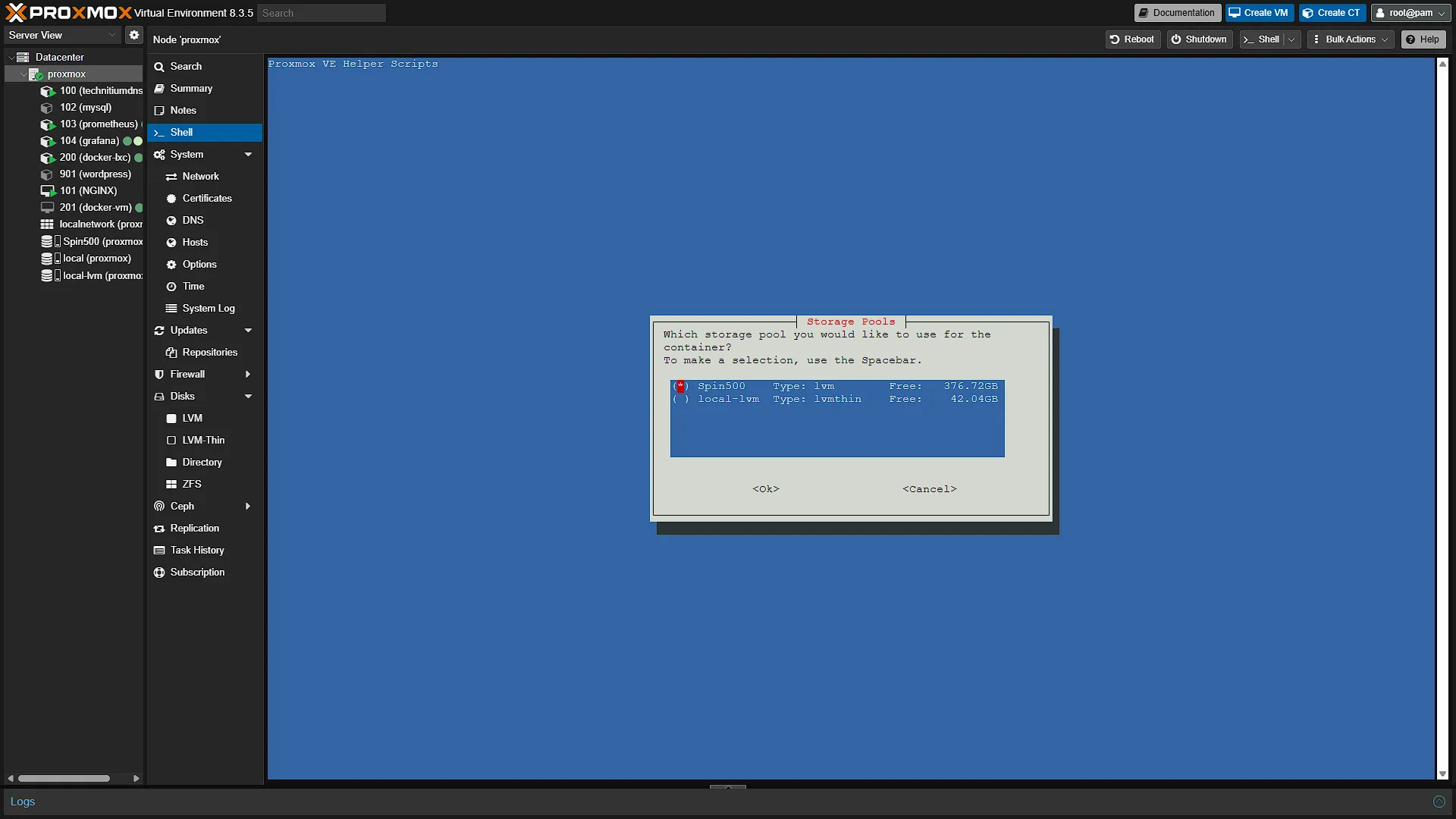 Install MySQL - 5 - Disk Select