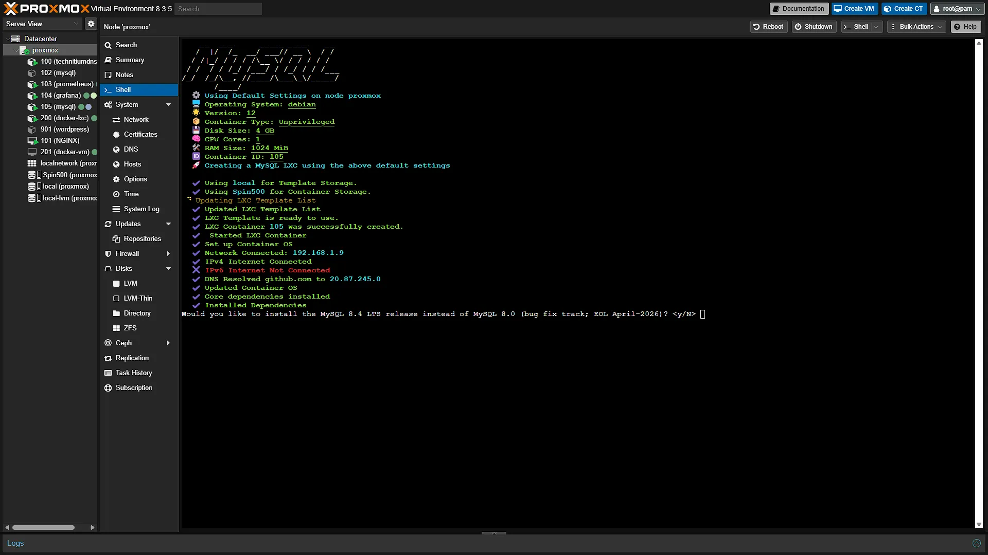 Install MySQL - 7 - Version