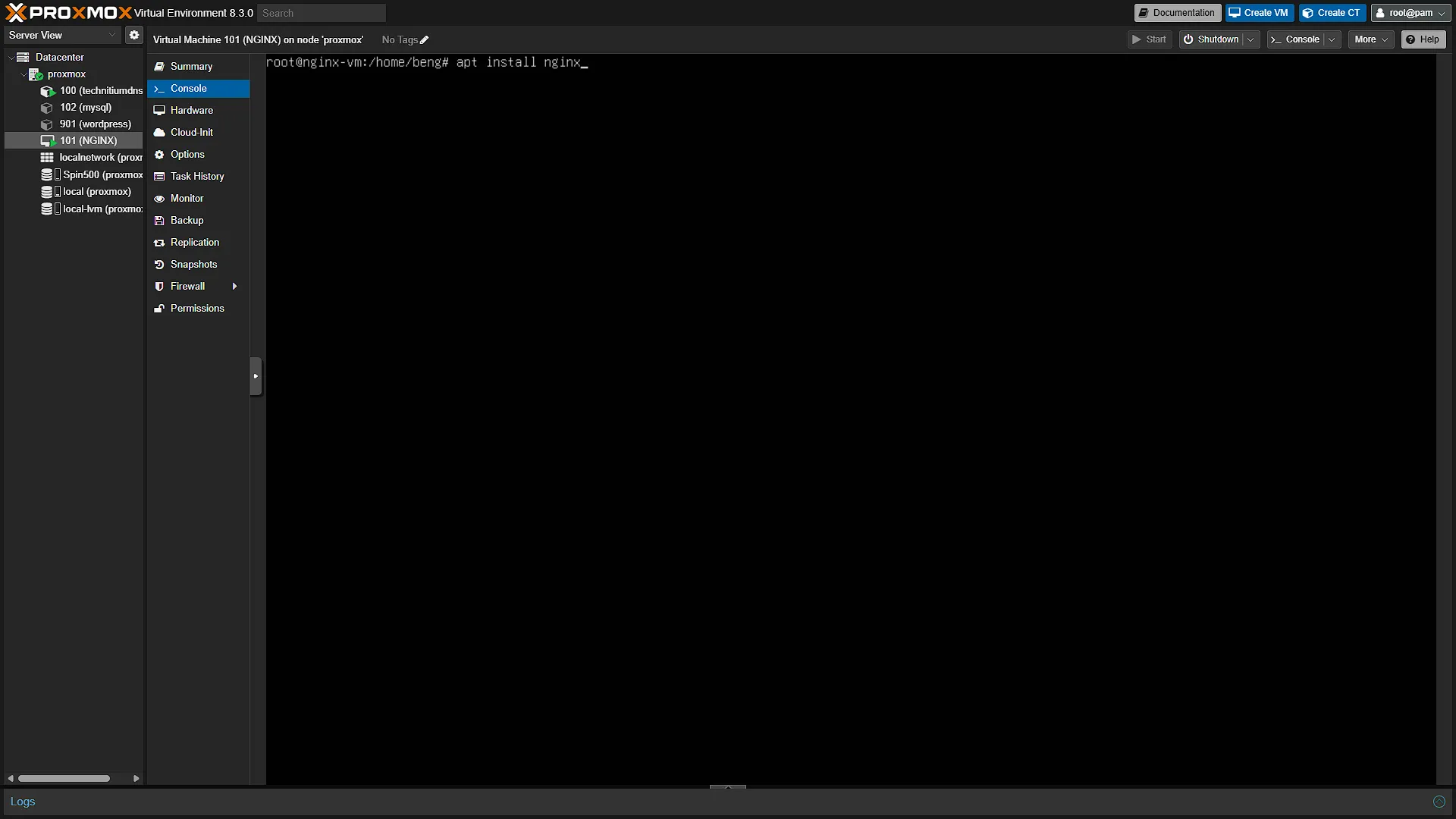 Install Nginx - 1 - Command