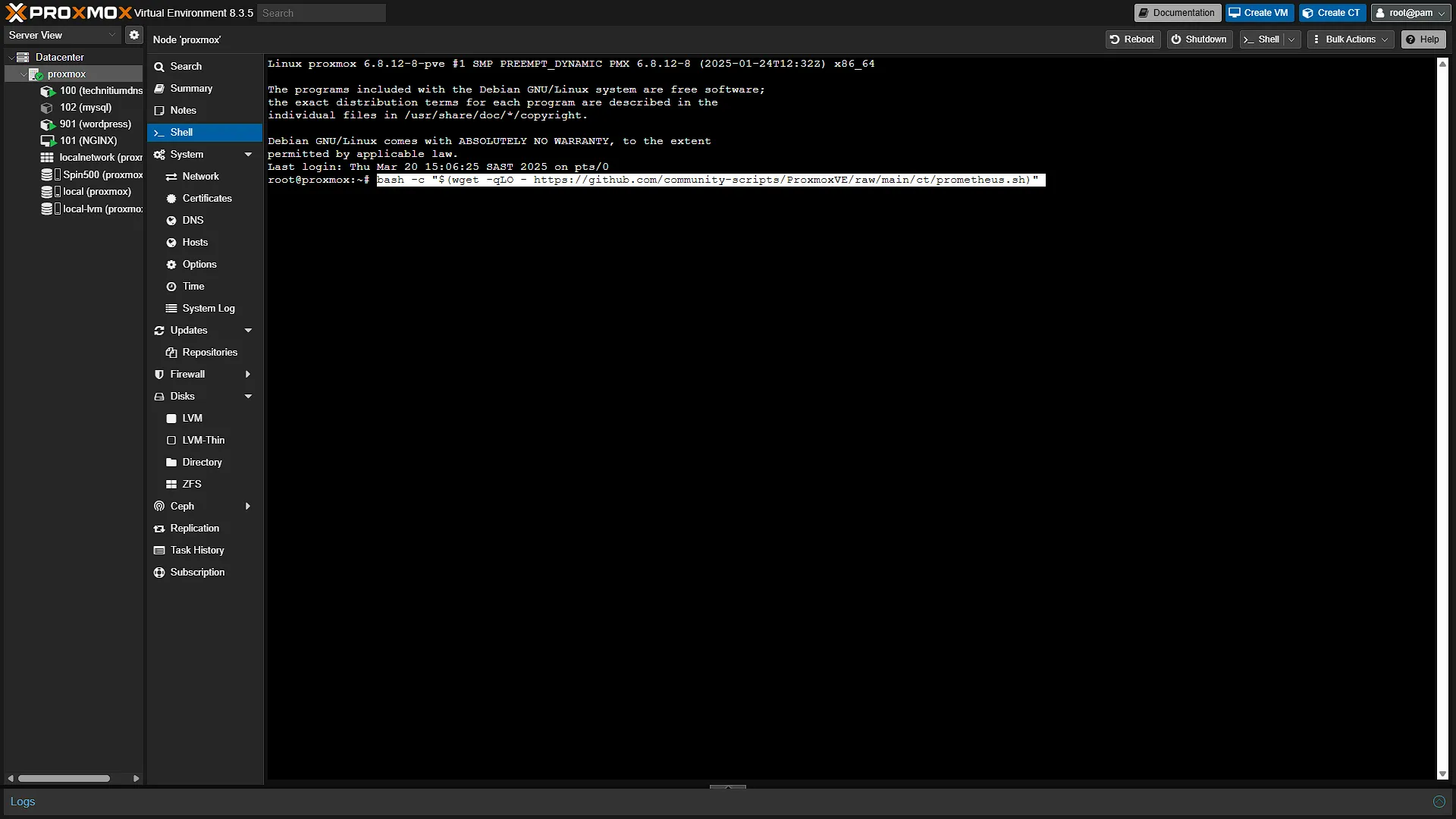 Install Prometheus - 2 - Command