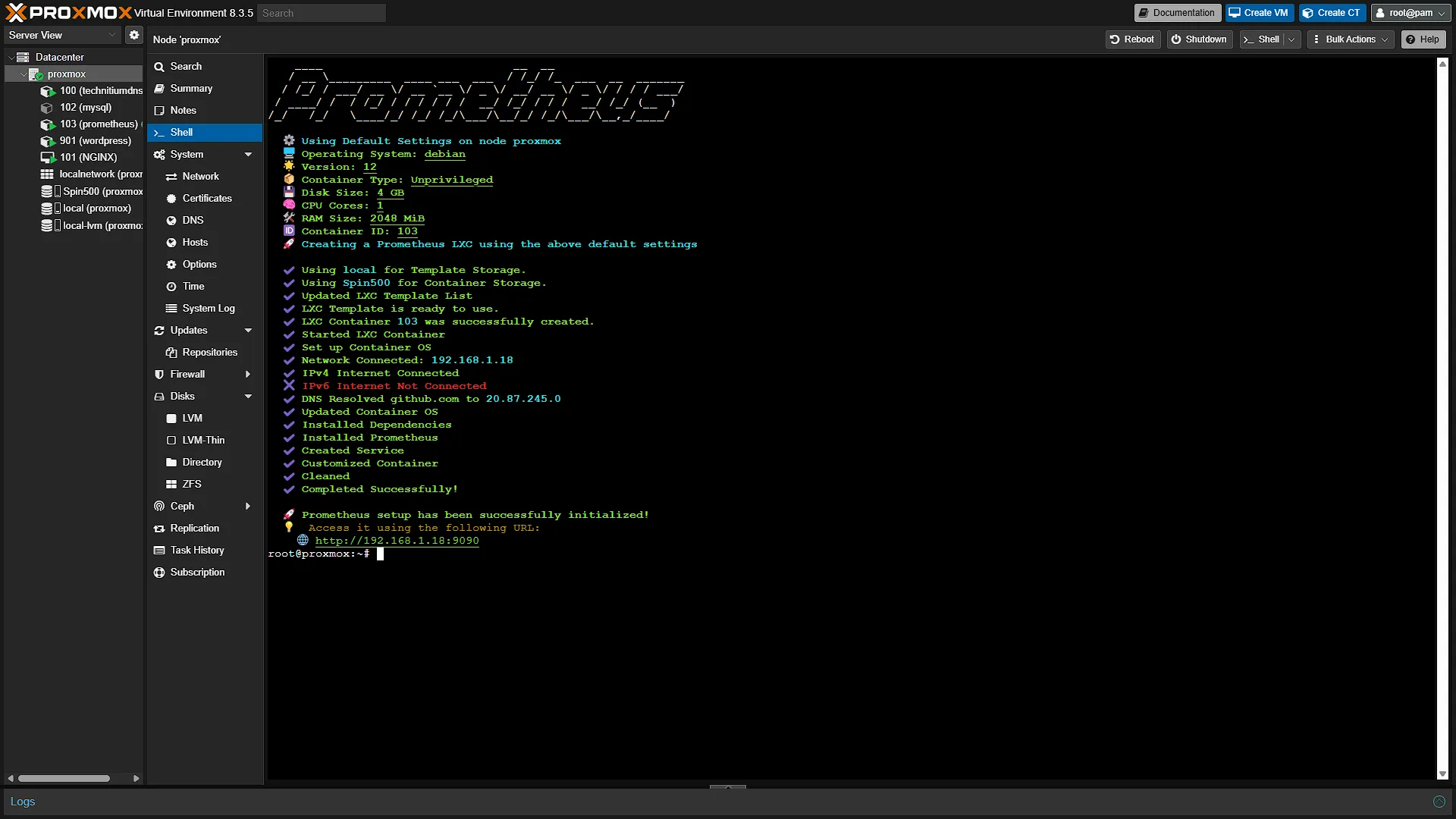 Install Prometheus - 7 - Install Done