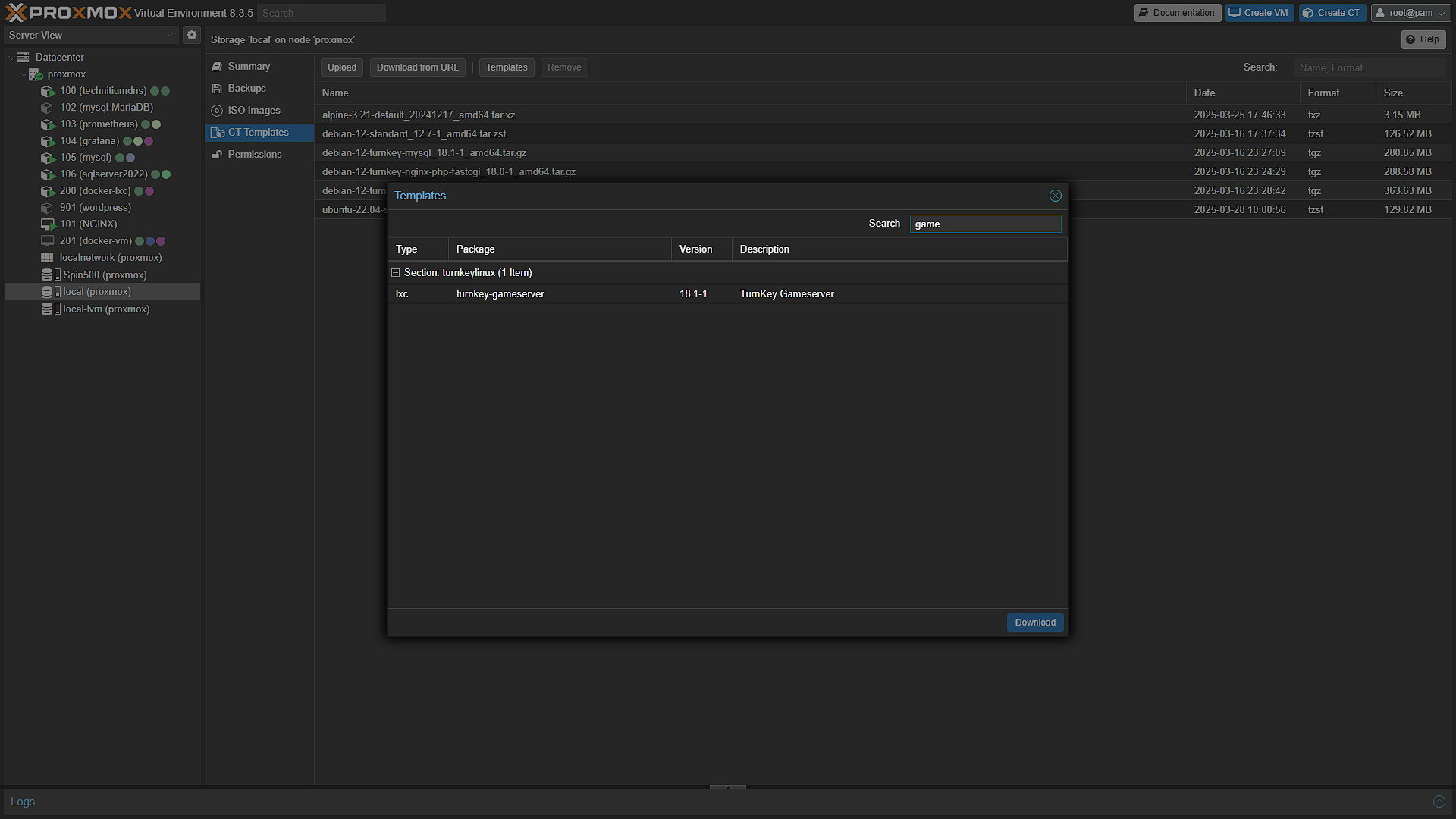 Install Turnkey Gameserver - 2 - Search Gameserver