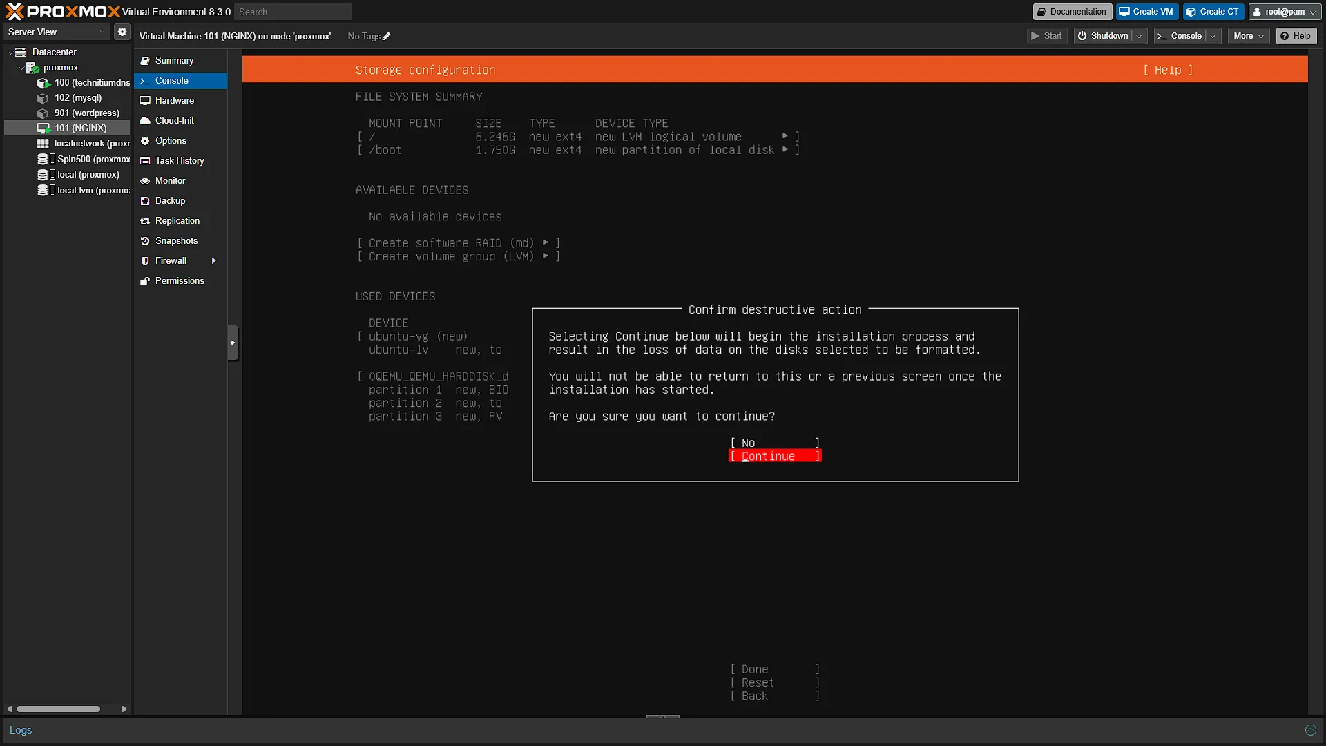 Install Ubuntu 14 - Partition Confirm