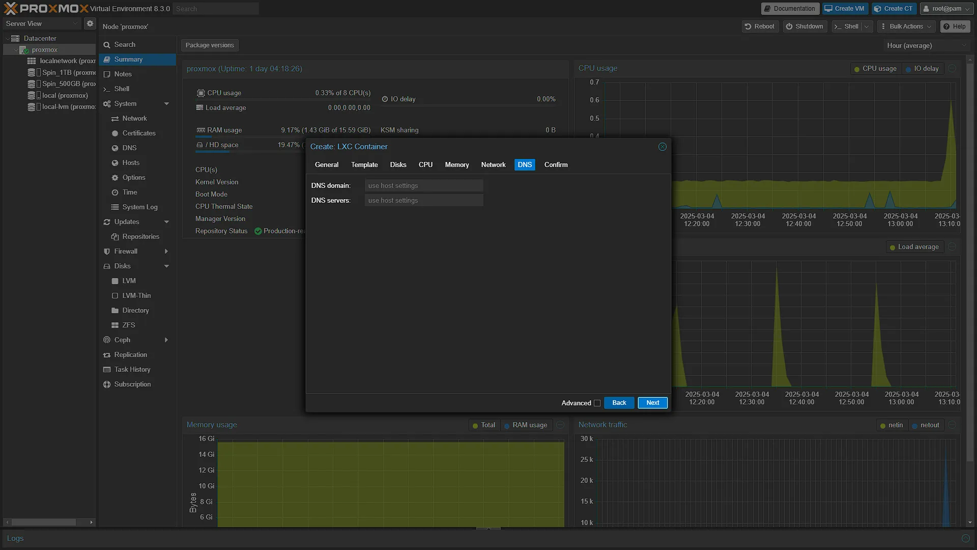 Proxmox Create LXC Container - Step 7