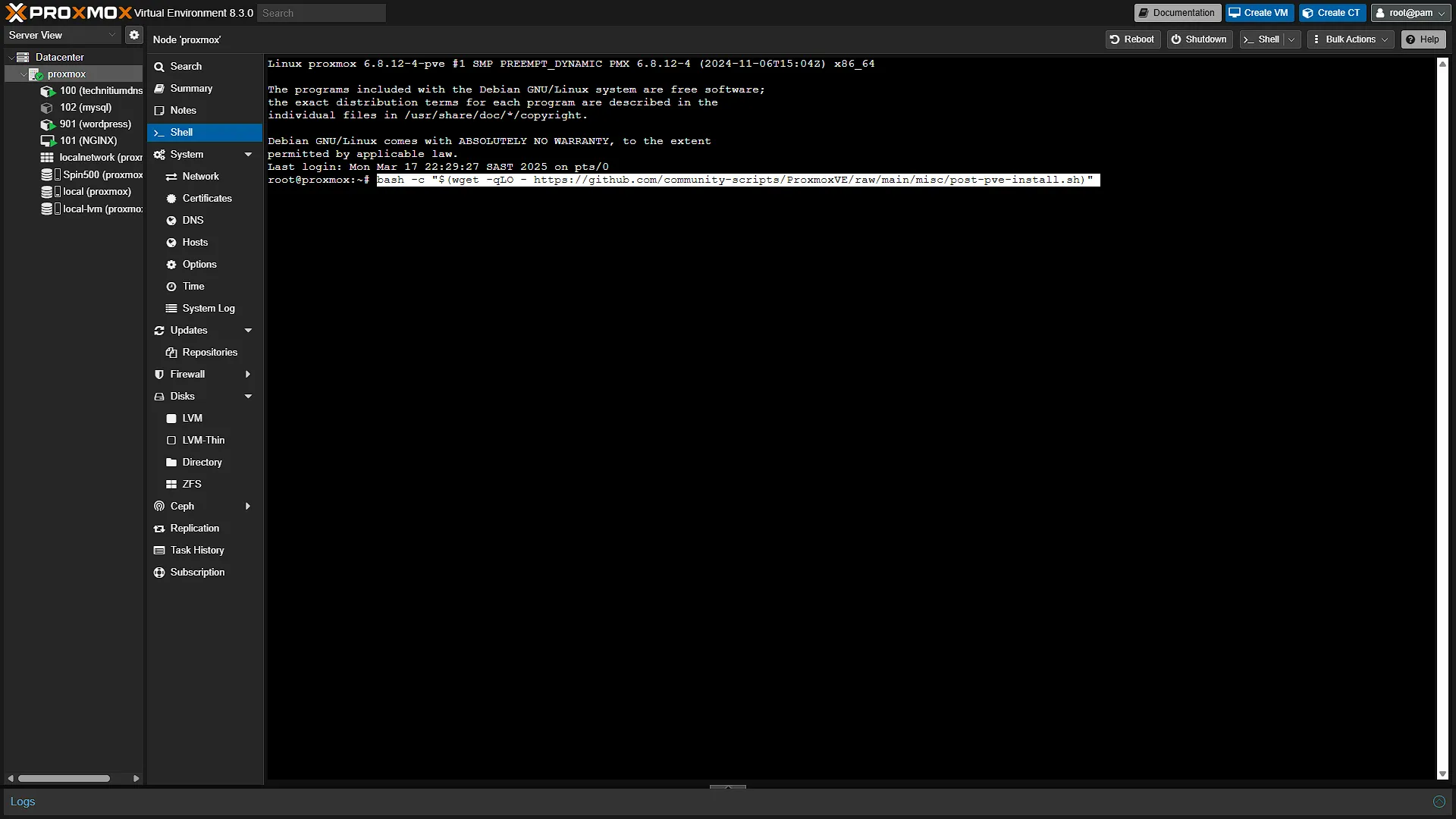 Proxmox PVE Post Install Script 1