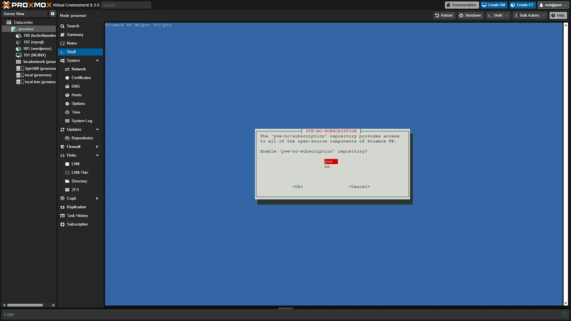 Proxmox PVE Post Install Script 5