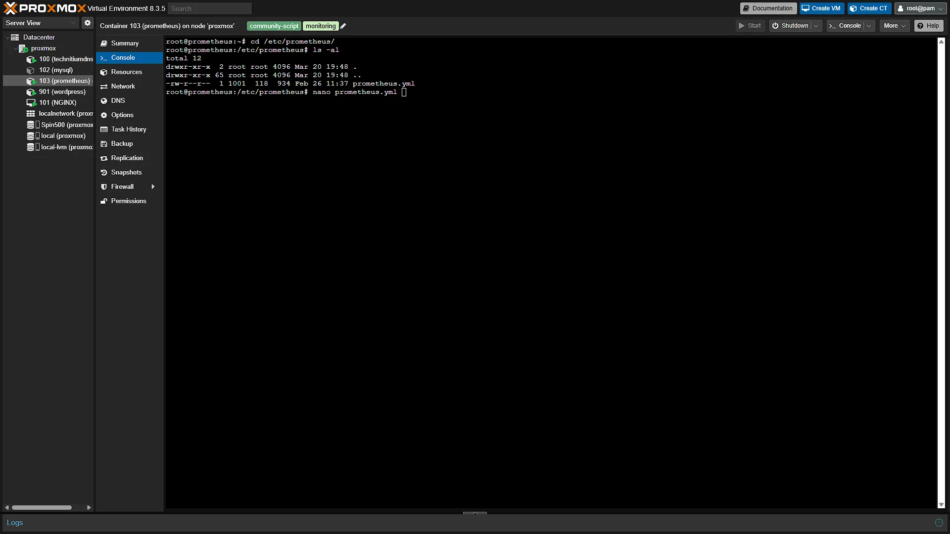 Setup Prometheus - 3 - Commands