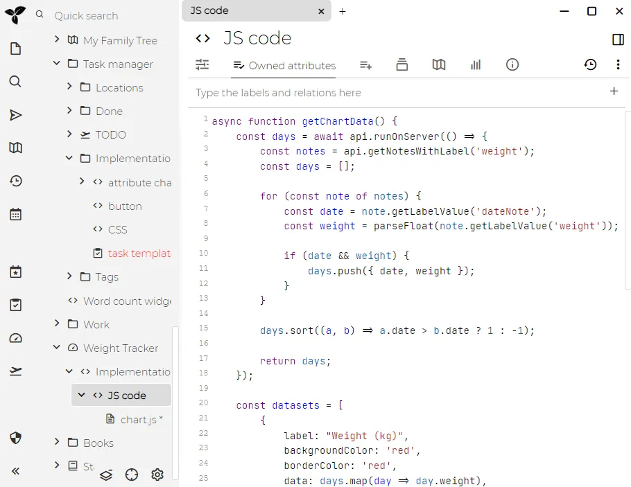 TriliumNext Screenshot 3