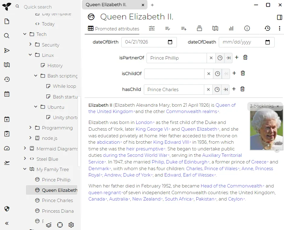 TriliumNext Screenshot 4