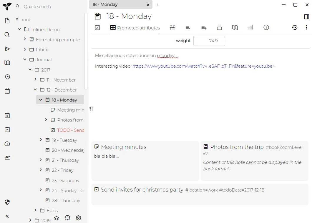 TriliumNext Screenshot 7