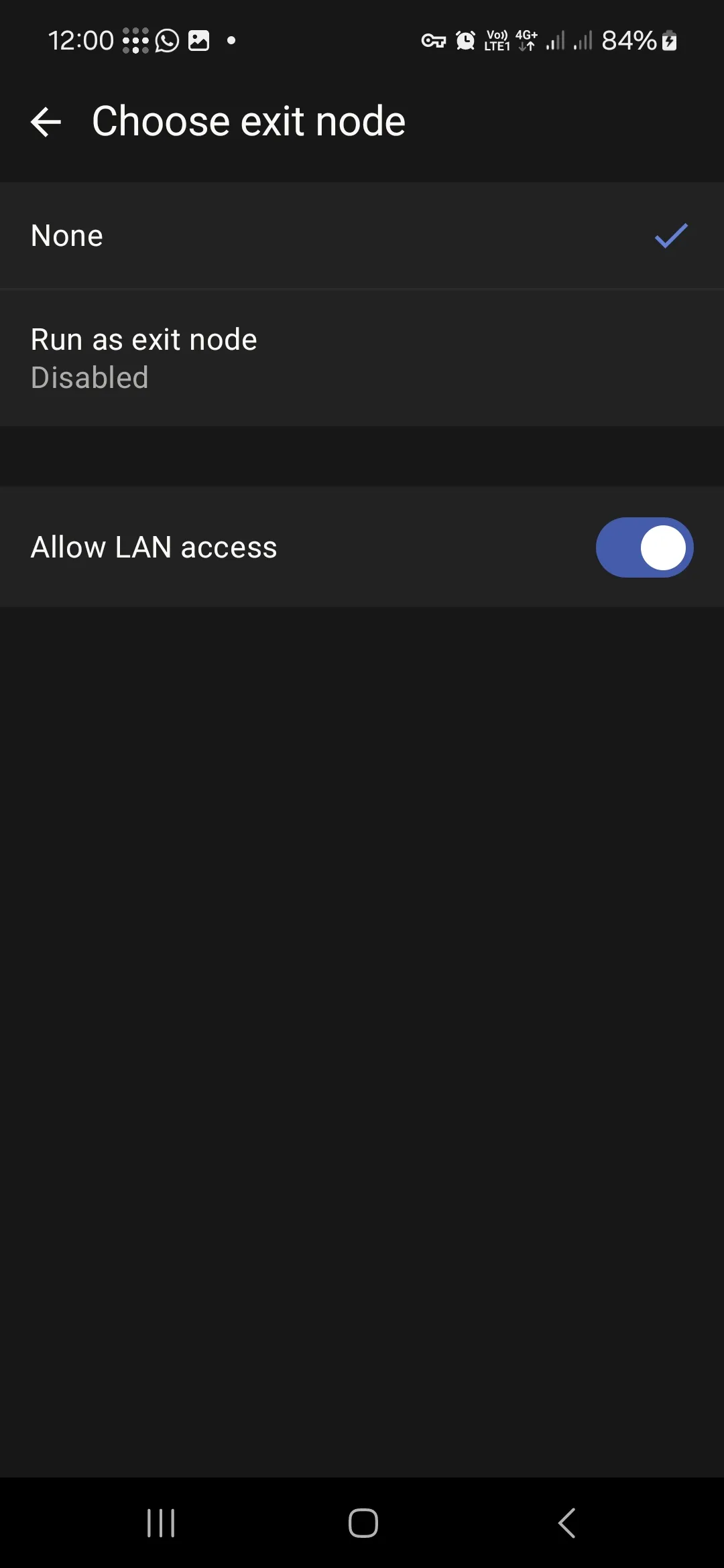 Allow LAN Access