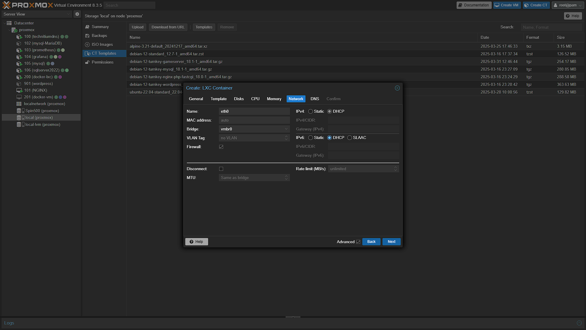 Create Gameserver Container - 6 - Network