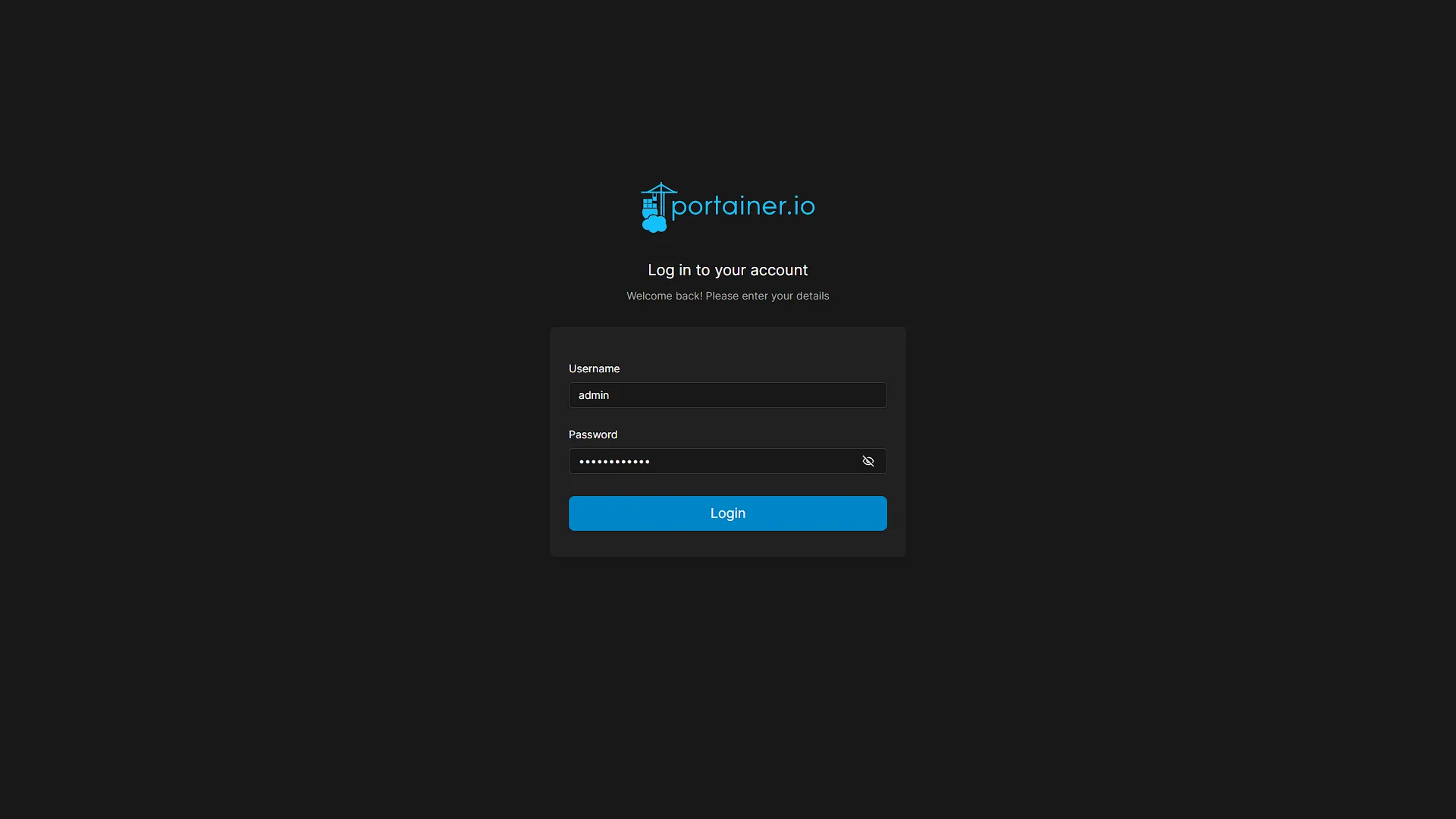 Install Uptime Kuma - 1 - Portainer Login