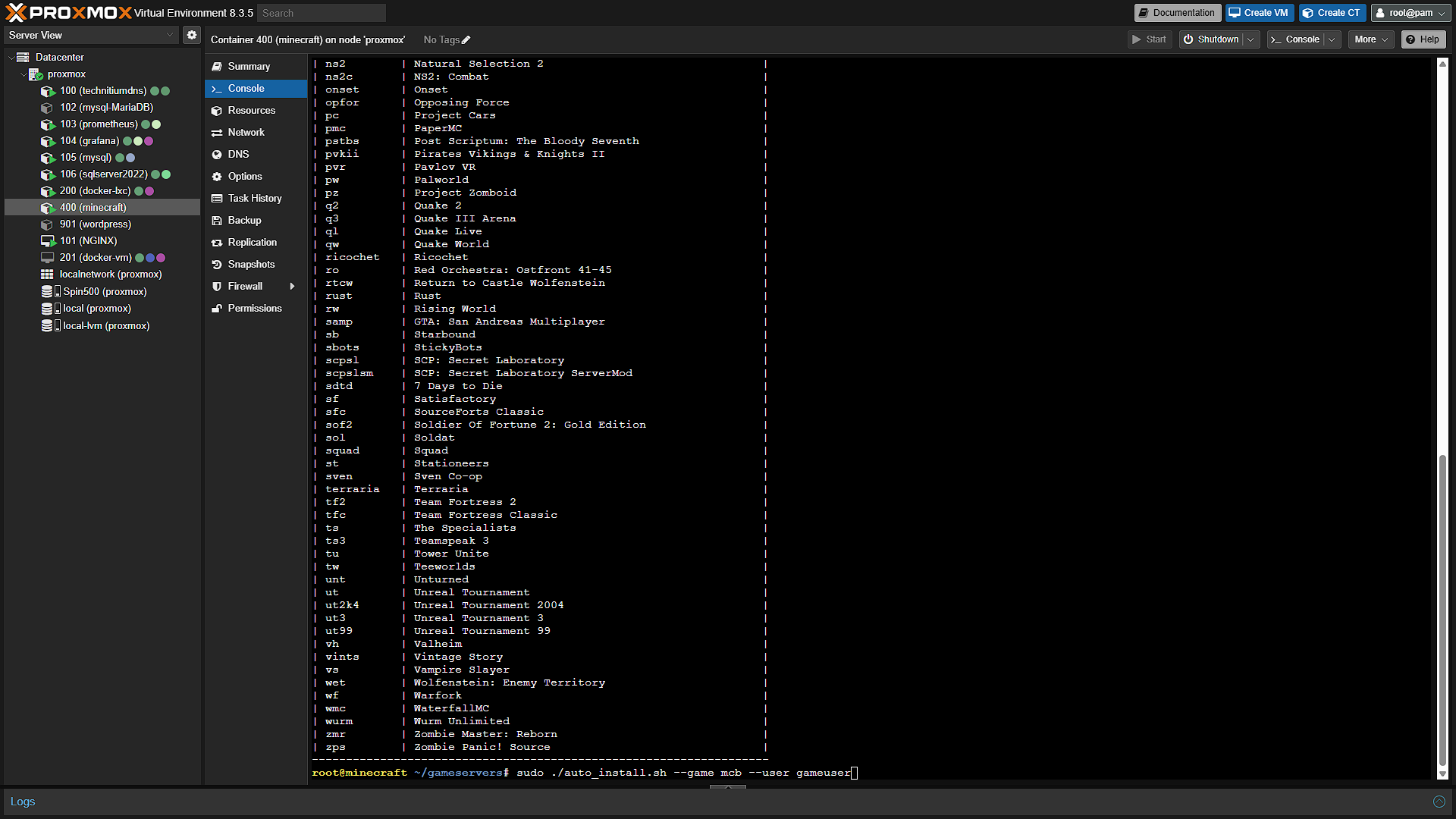 Setup Gameserver - 10 - Create MCB Server