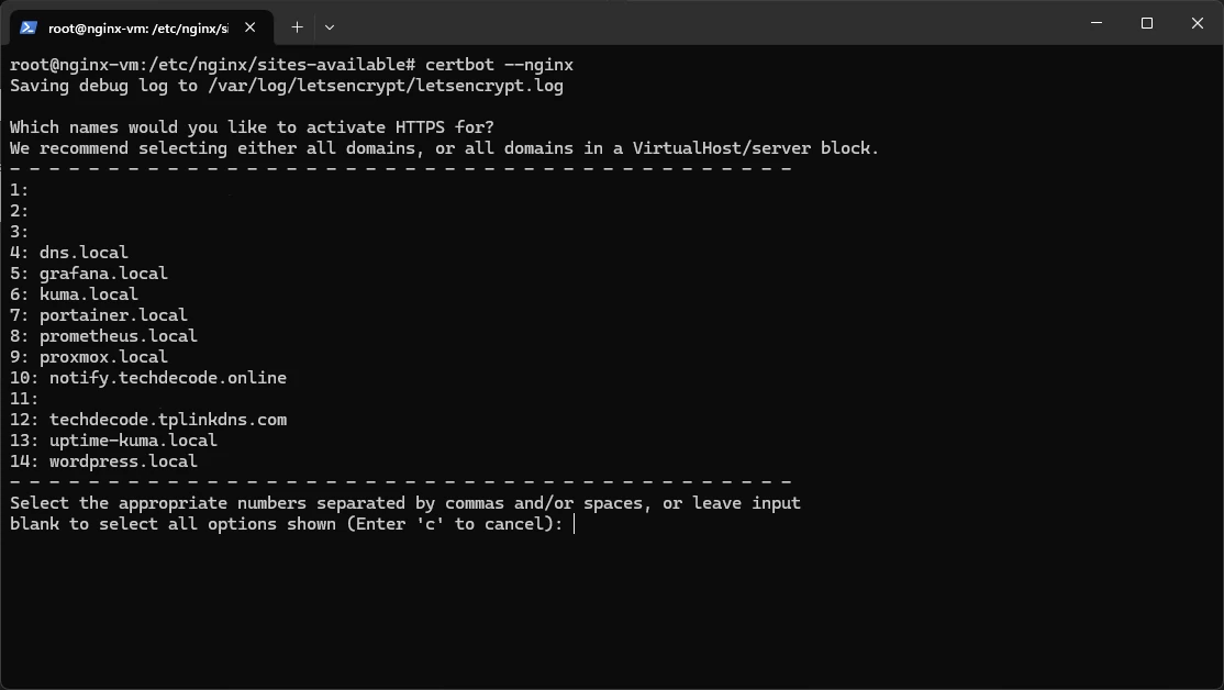 certbot command