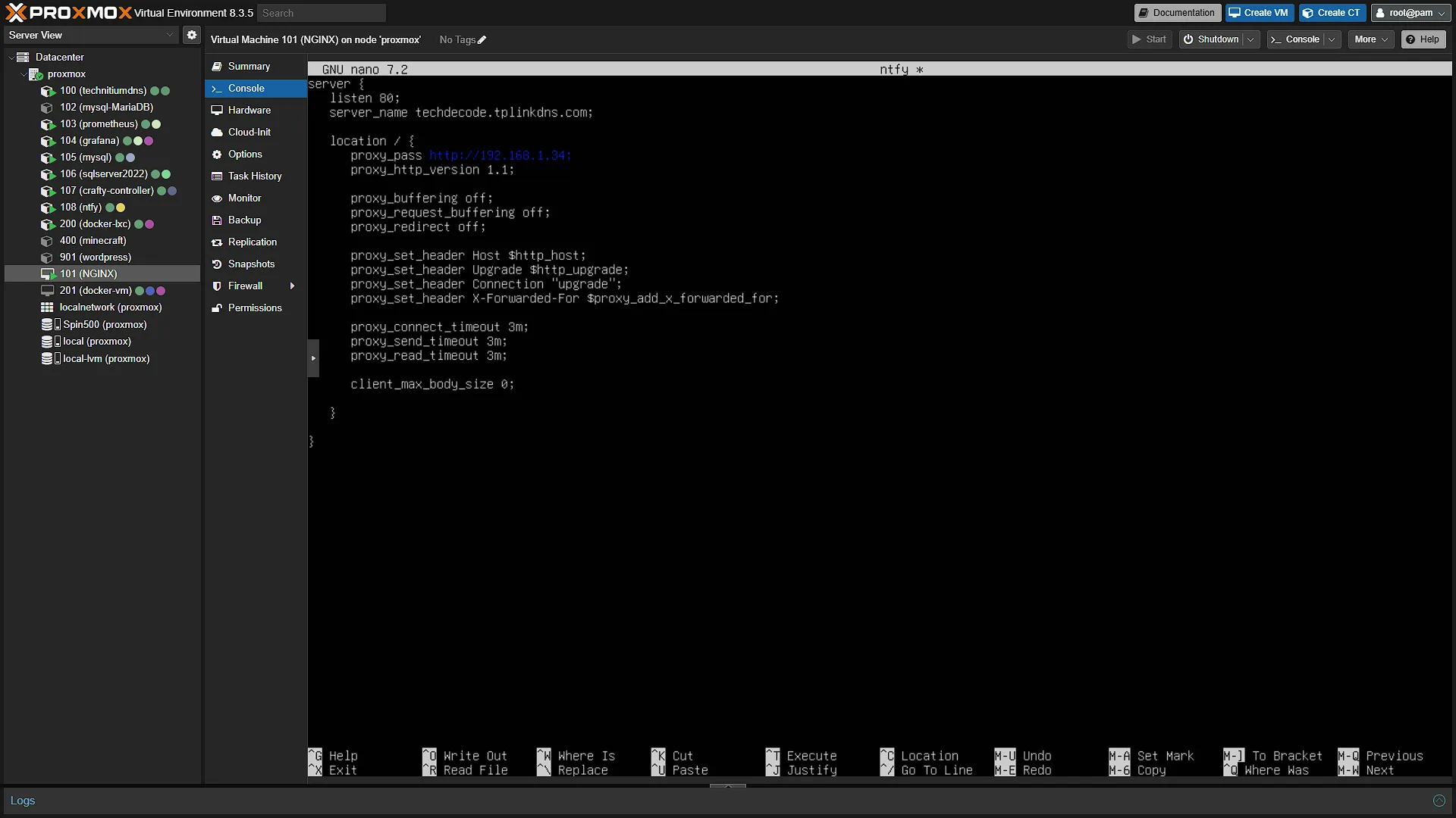 ntfy www - 3 - Conf file