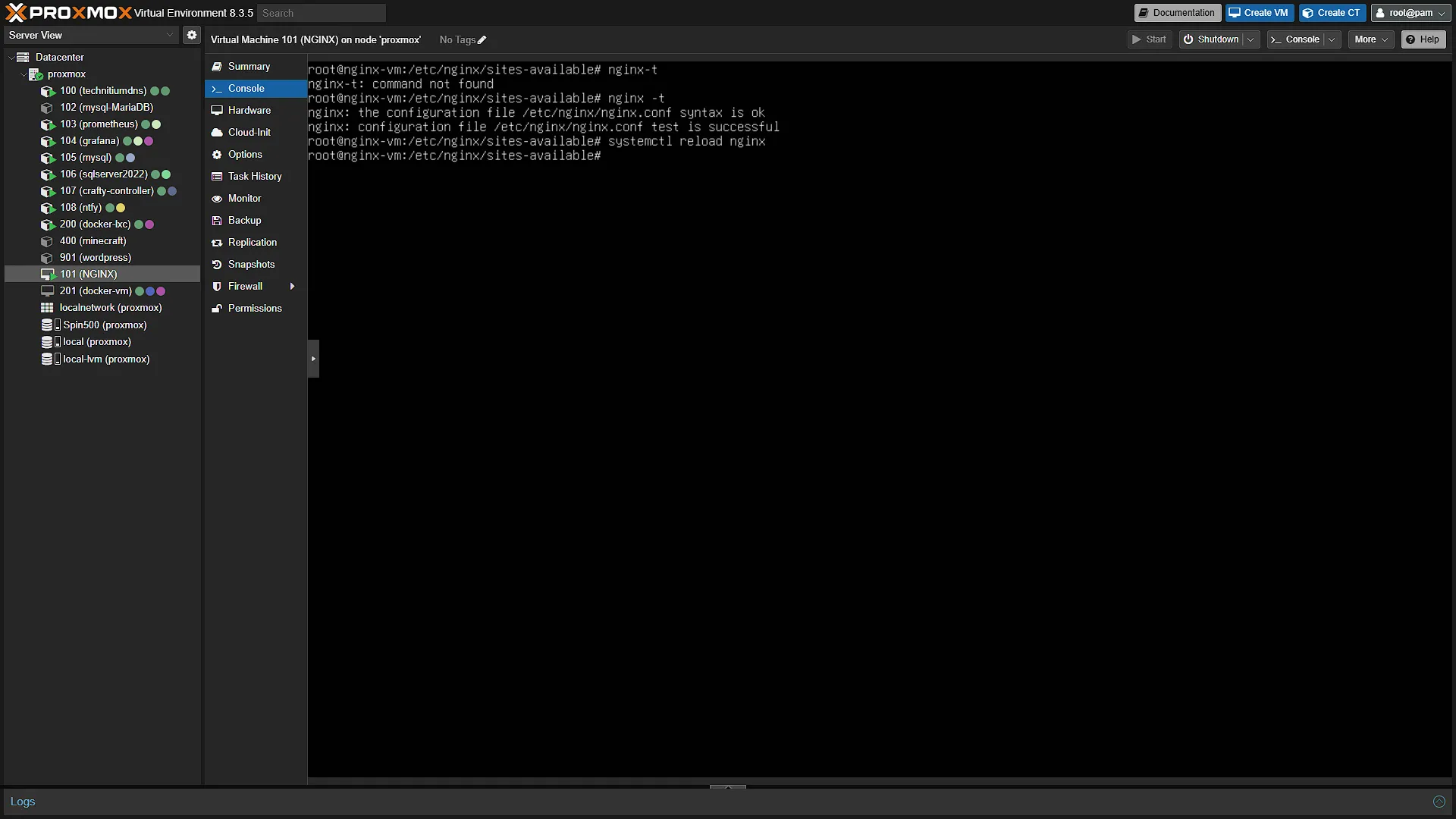 ntfy www - 6 - Reload nginx