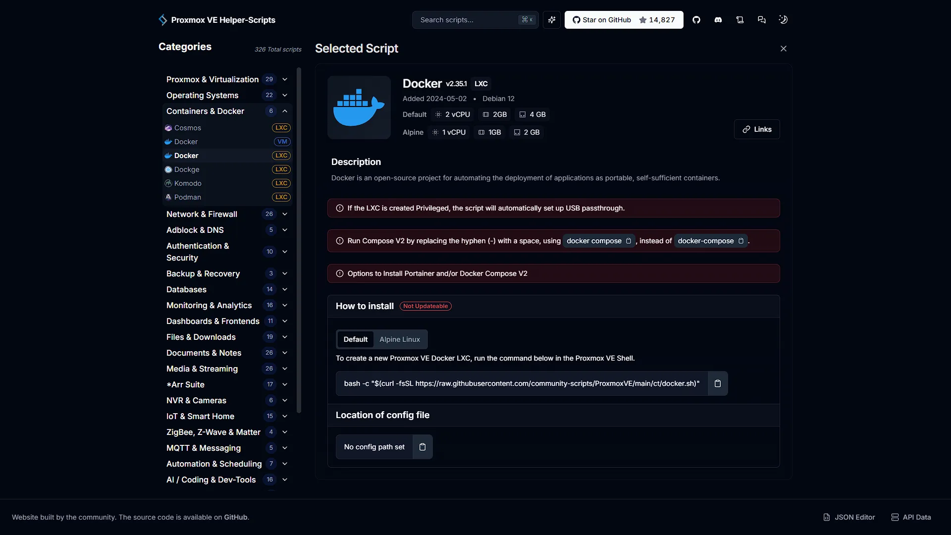 Helper_Sscripts - Docker LXC