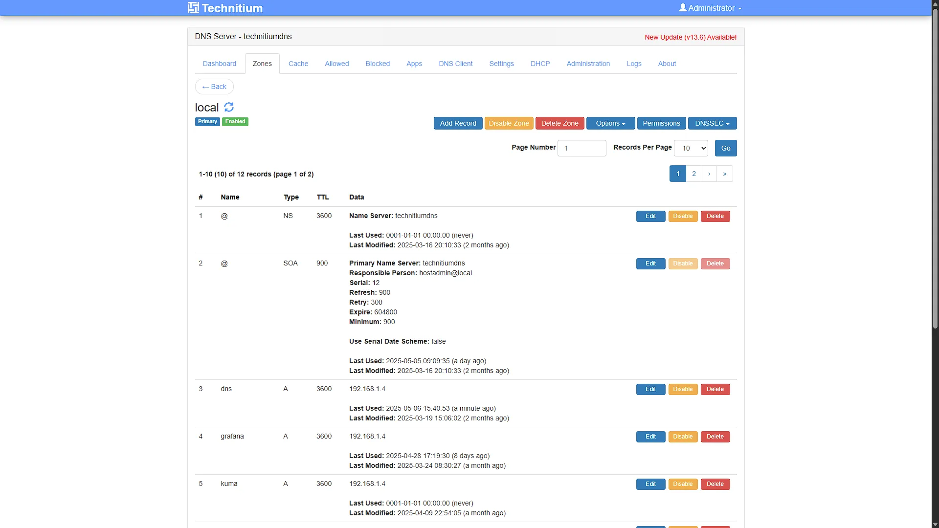 Immich Setup DNS - 1 - Local zone