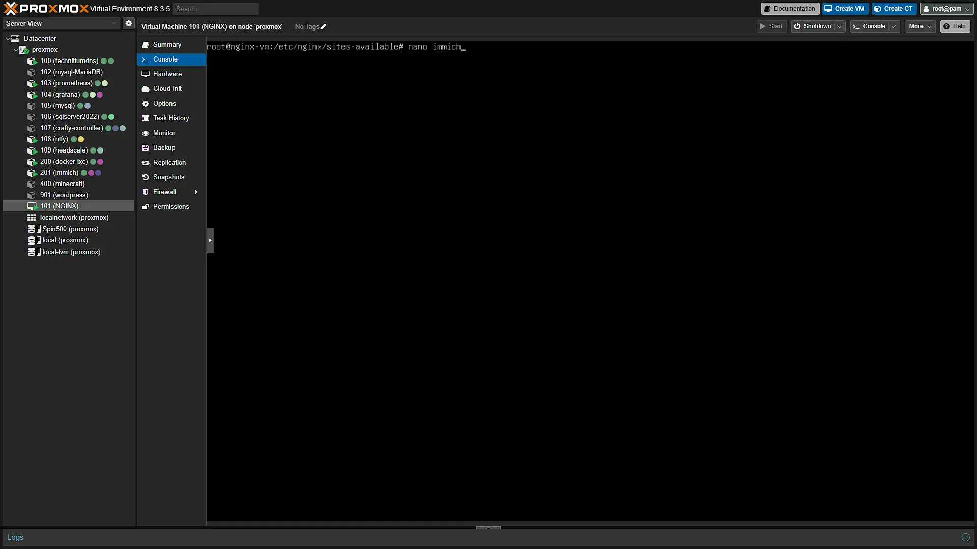 Immich Setup nginx - 4 - External File