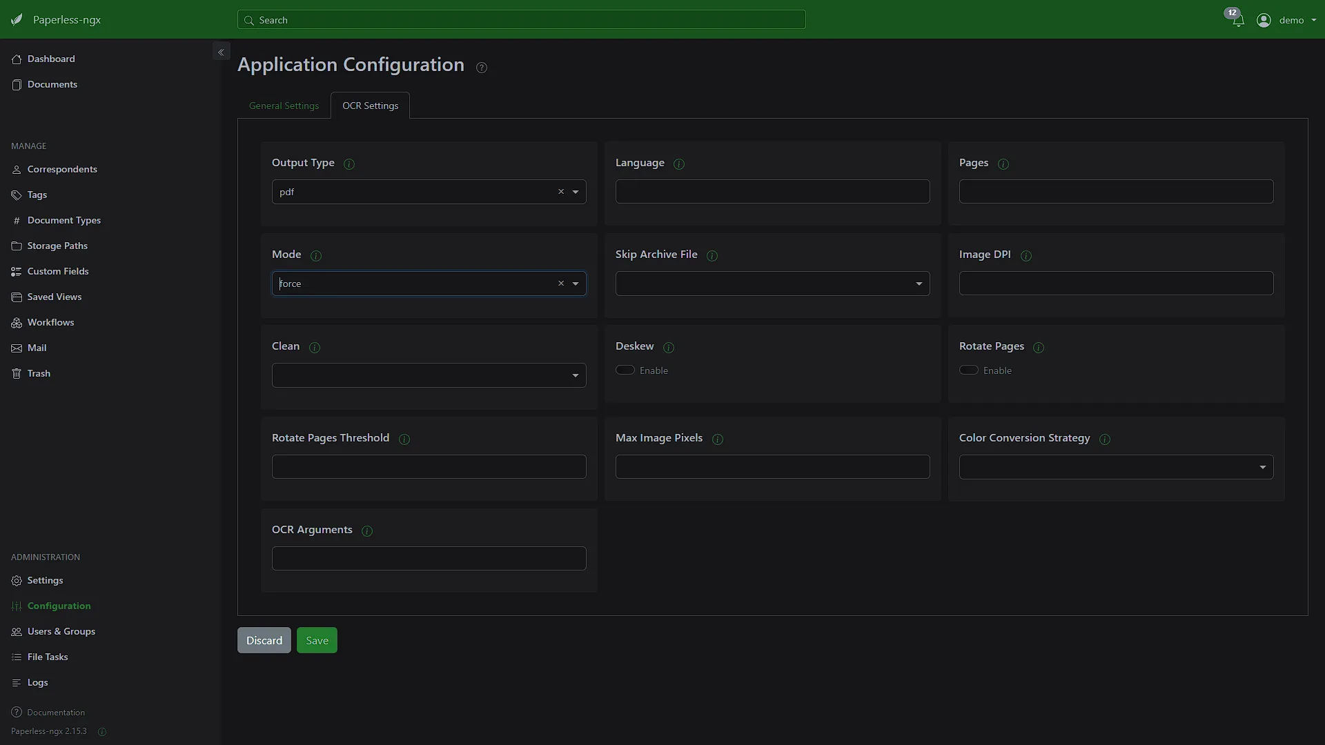 Paperless-ngx Screenshot - OCR