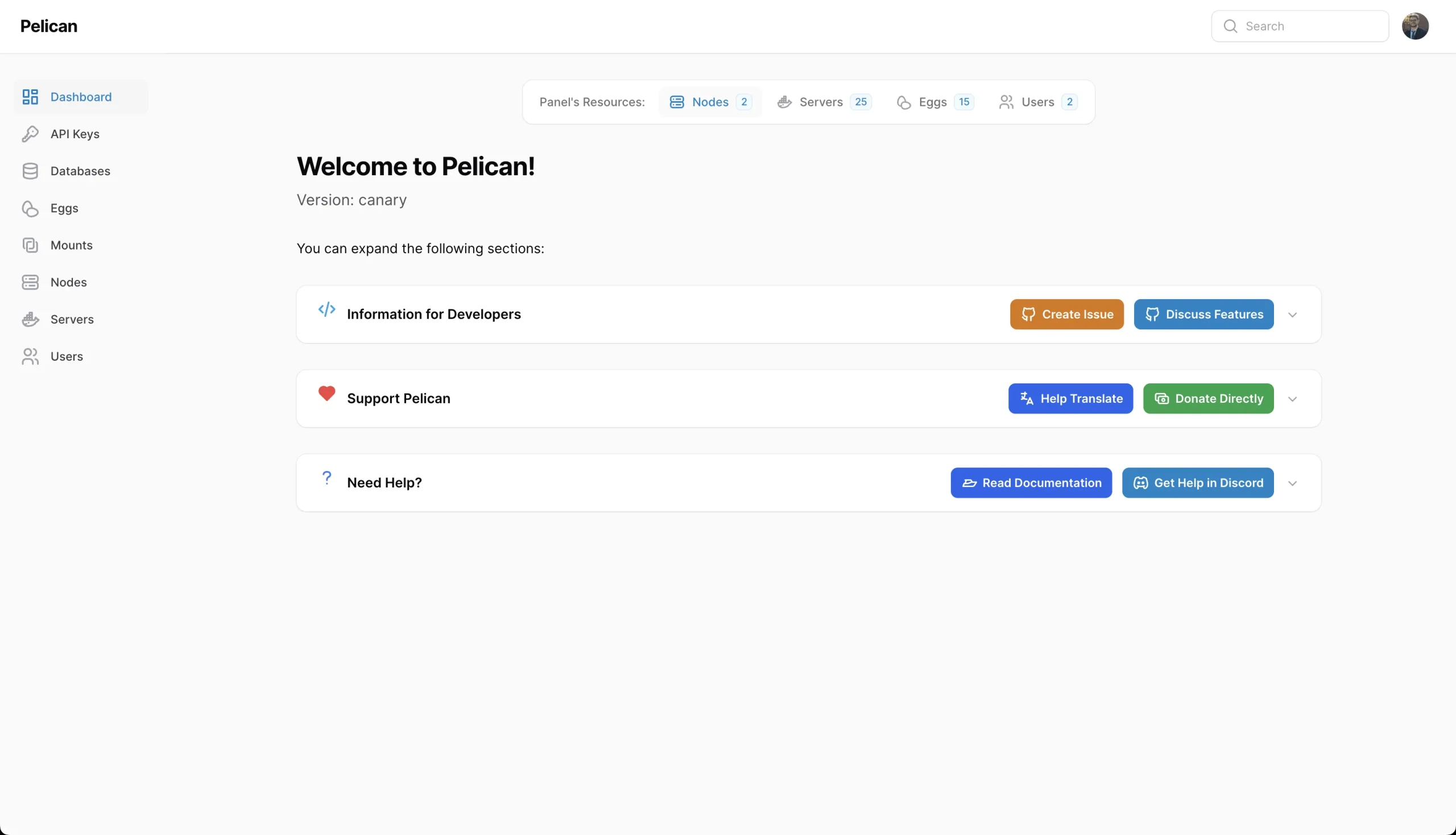 Pelican Homepage