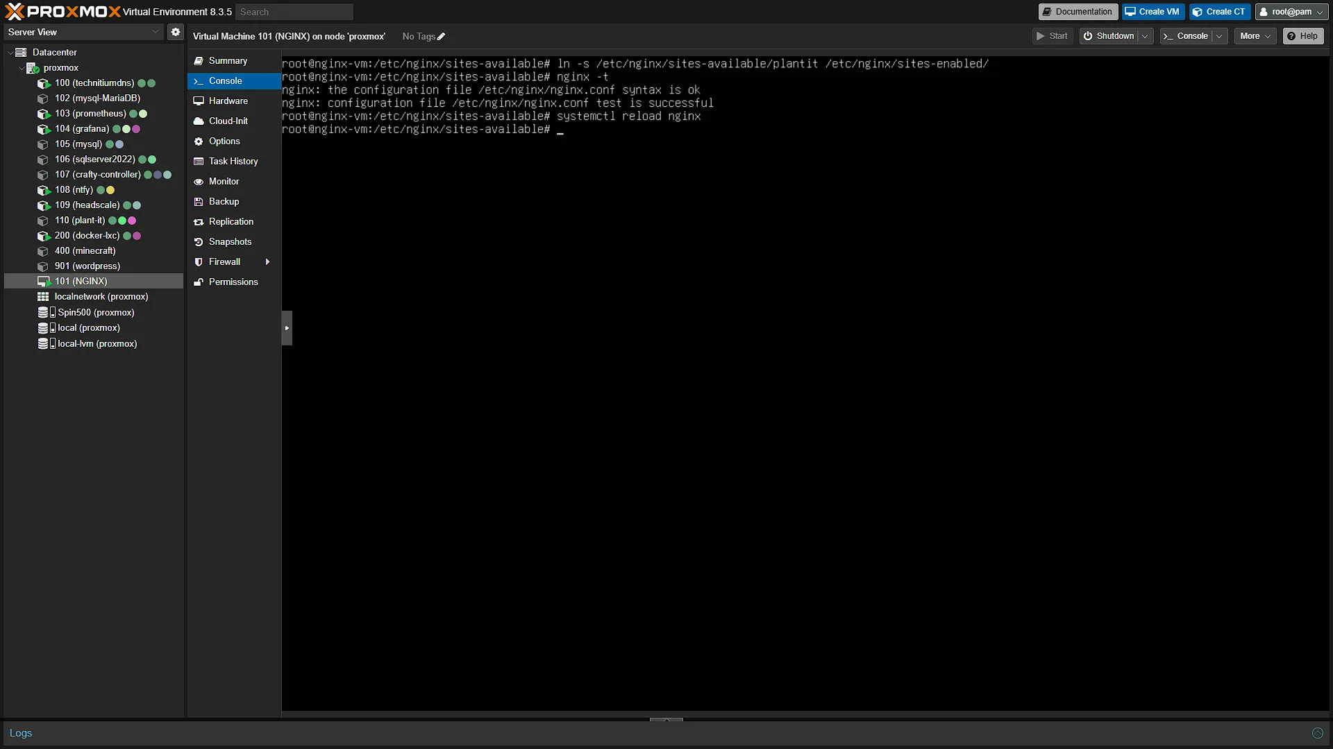 Plant-it access - 5 - Reload config