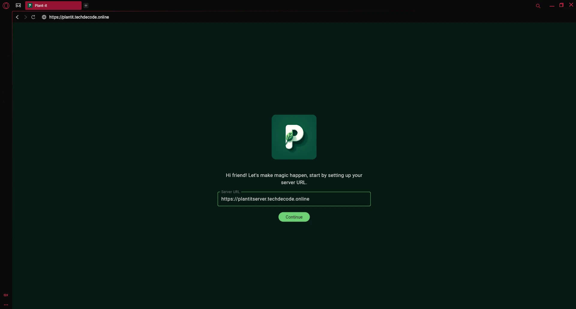 Plant-it web access